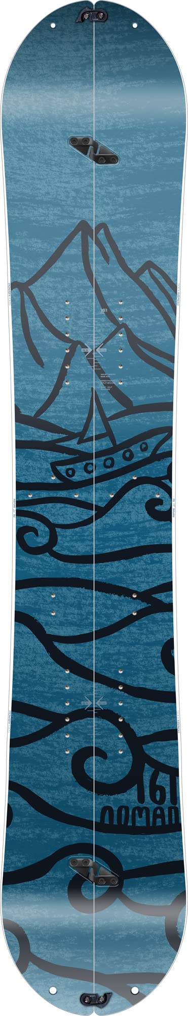 Nitro Snowboards Nomad BRD '23, Allmountainboard, Directional Splitboard, Flat-Out Rocker, All-Terrain, Mid-Wide