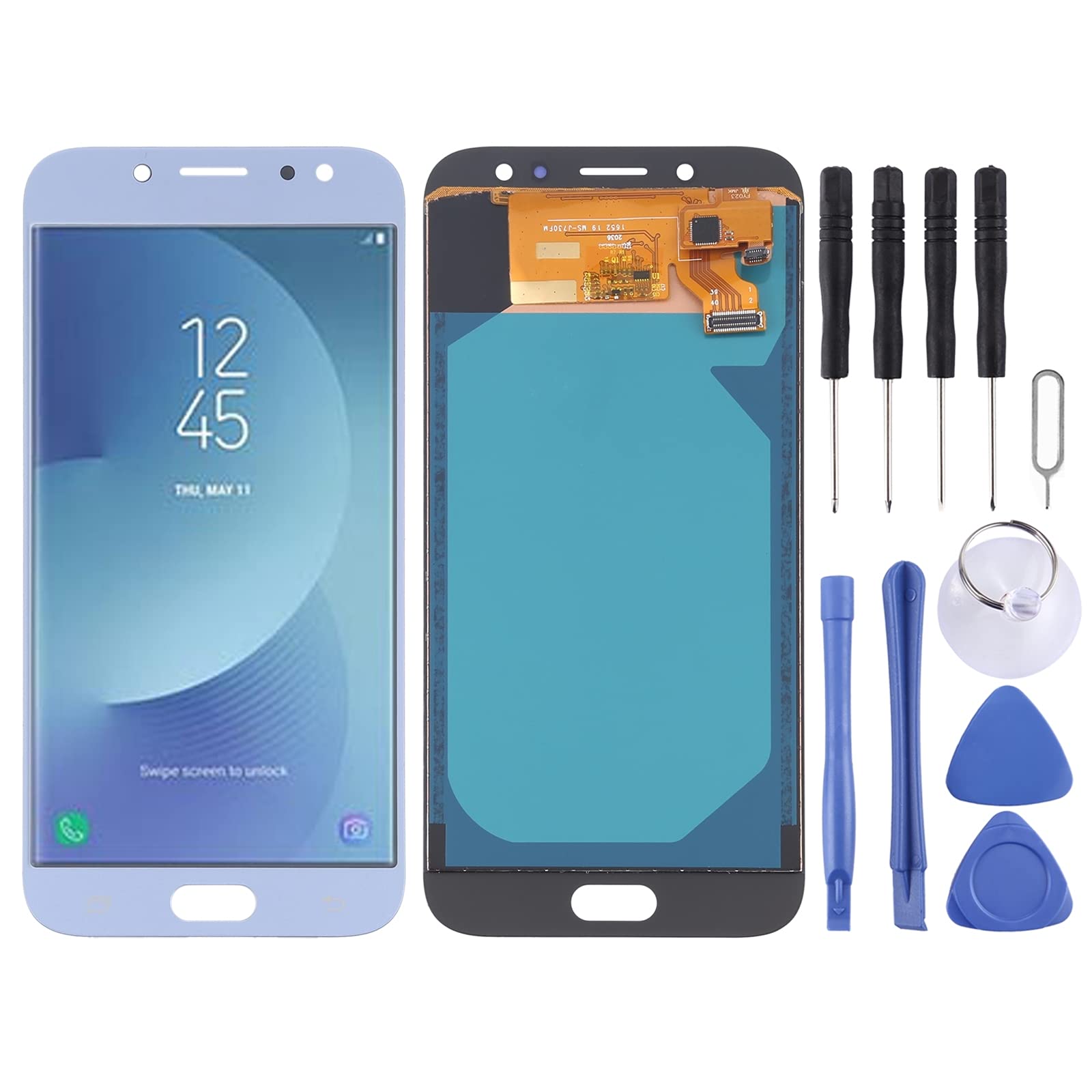 Écran tactile LCD pour Galaxy J7 2017 J730F bloc complet bleu - 8