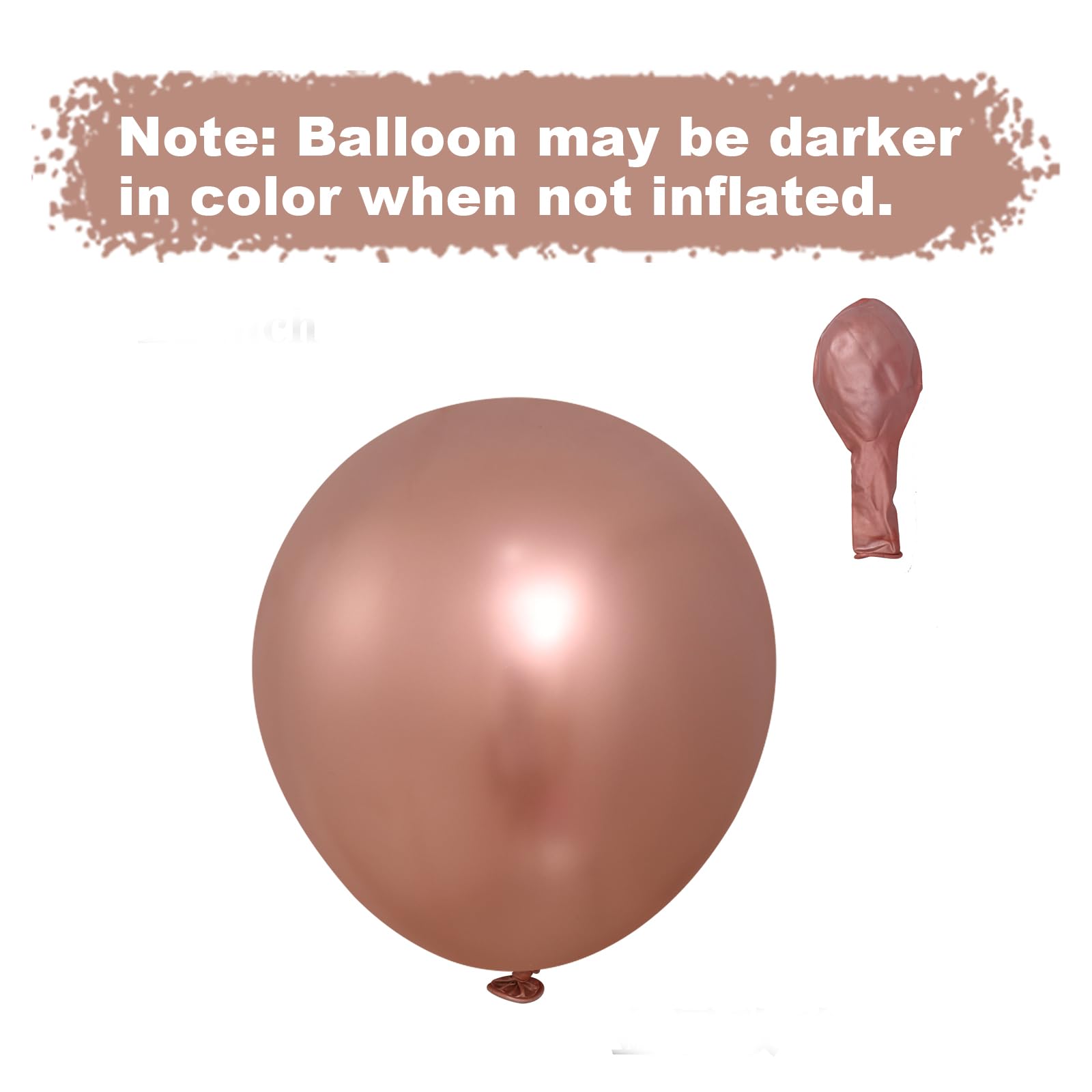Ballonnen klein metallic rosé goud 100 stuks - 5 inch
