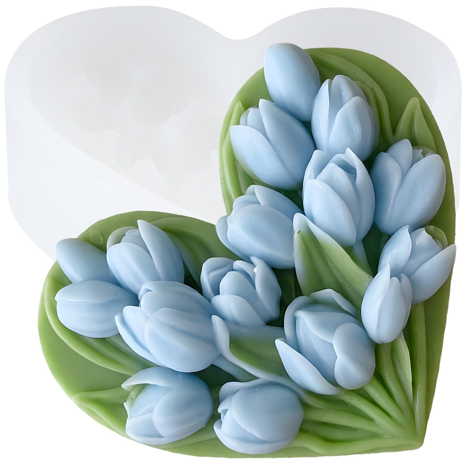 XIAOSHUI Tulip Candle MouldTulip Flower Silicone Candle Molds Flower Resin Casting Mouldfor Candle Making Aromatherapy Candles Gypsum Clay Craft Candle Home Decorate — image 1