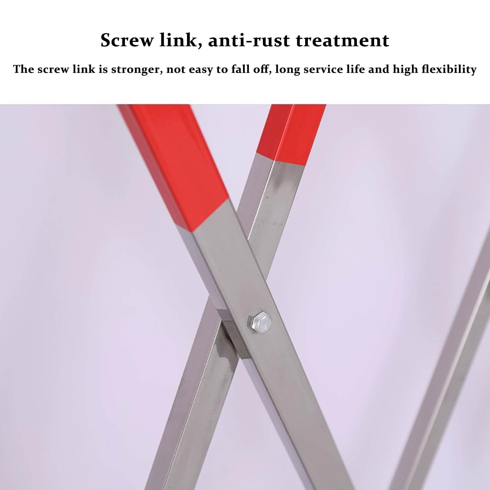 Barrière métallique Extensible - Clôture de sécurité Pliable pour Chantiers extérieurs, Jardin ou Cour, barrière Flexible, Portable et rétractable pour l'intérieur et l'extérieur