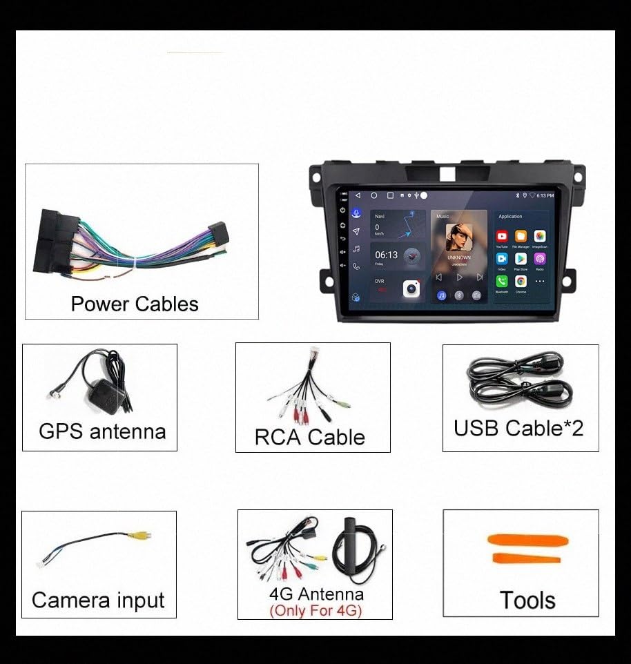 Navegación GPS para Mazda CX-7 con Bluetooth y USB para renovar la radio original 5