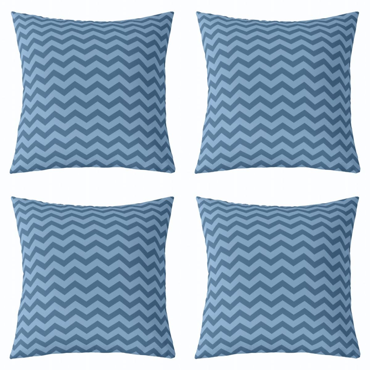 Homewish Set di 4 federe per cuscino, motivo a righe, 50 x 50 cm