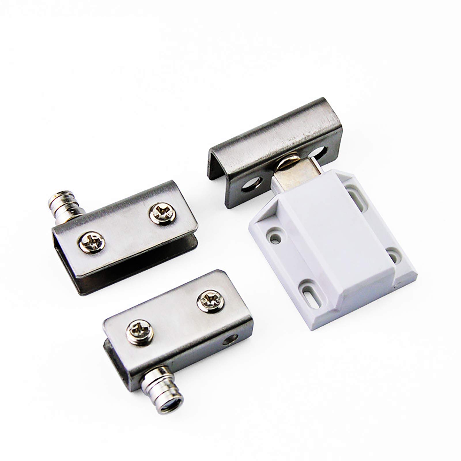 Cerniere per porte in vetro, chiusure per porte in vetro, set di morsetti per cerniere per armadi per porte singole da 5-8 mm