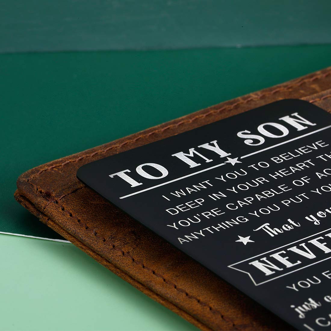 Brieftaschenkarte „To My Son“ – Personalisierbares Geschenk Für Sohn, Geburtstag, Valentinstag