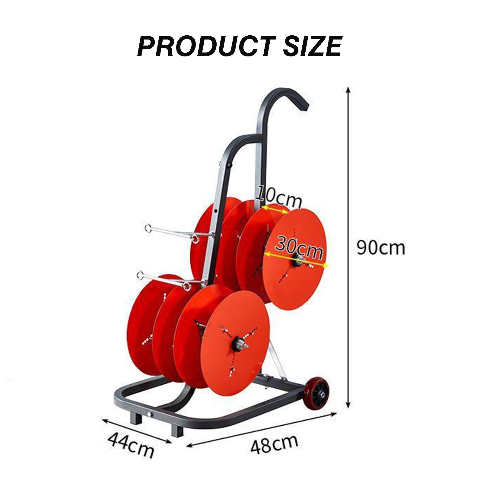 Wheeled Spool Holder Portable Cable Reel Heavy Duty Spool Holder, Spool Dispenser For Wire Storage And Electrical Industry(4-volumes)