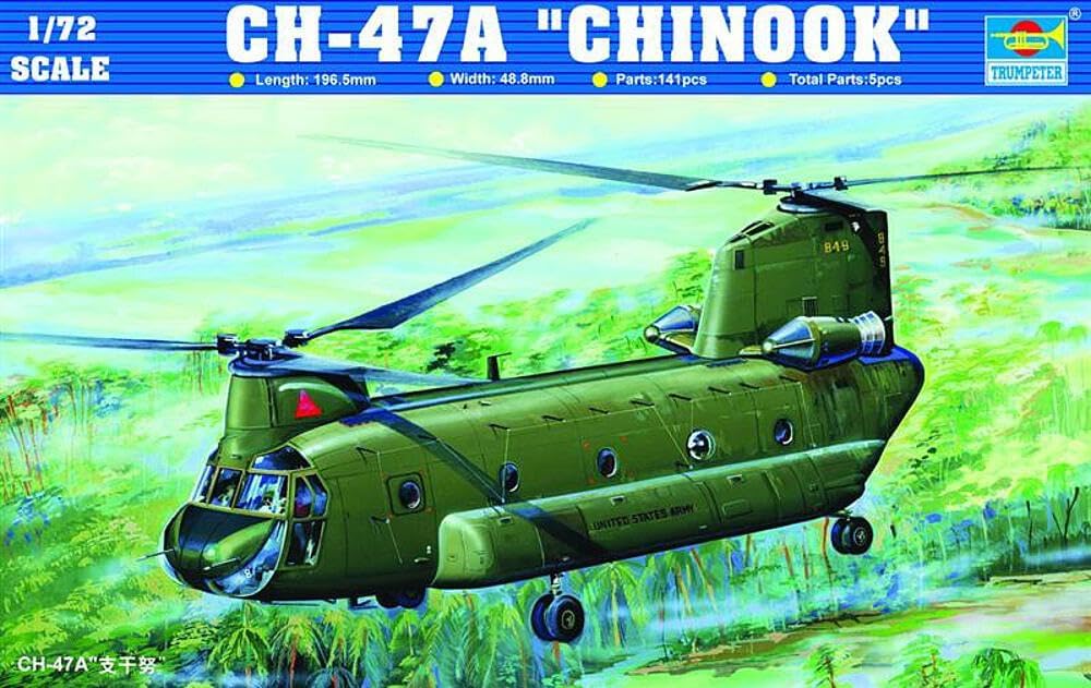 Trumpeter 1/72 CH47A Chinook Medium-Lift Helicopter