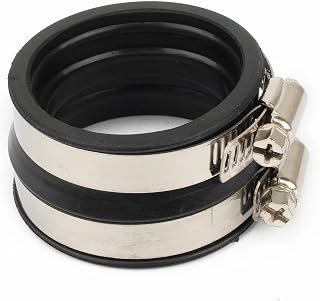 HQQYGDM Funda de Goma Negra para colector de admisión de carburador de Motocicleta con Brida y Abrazaderas para Can-Am, BOMBARDIER DS 650 (2000-2007) y Baja (2002-2004)
