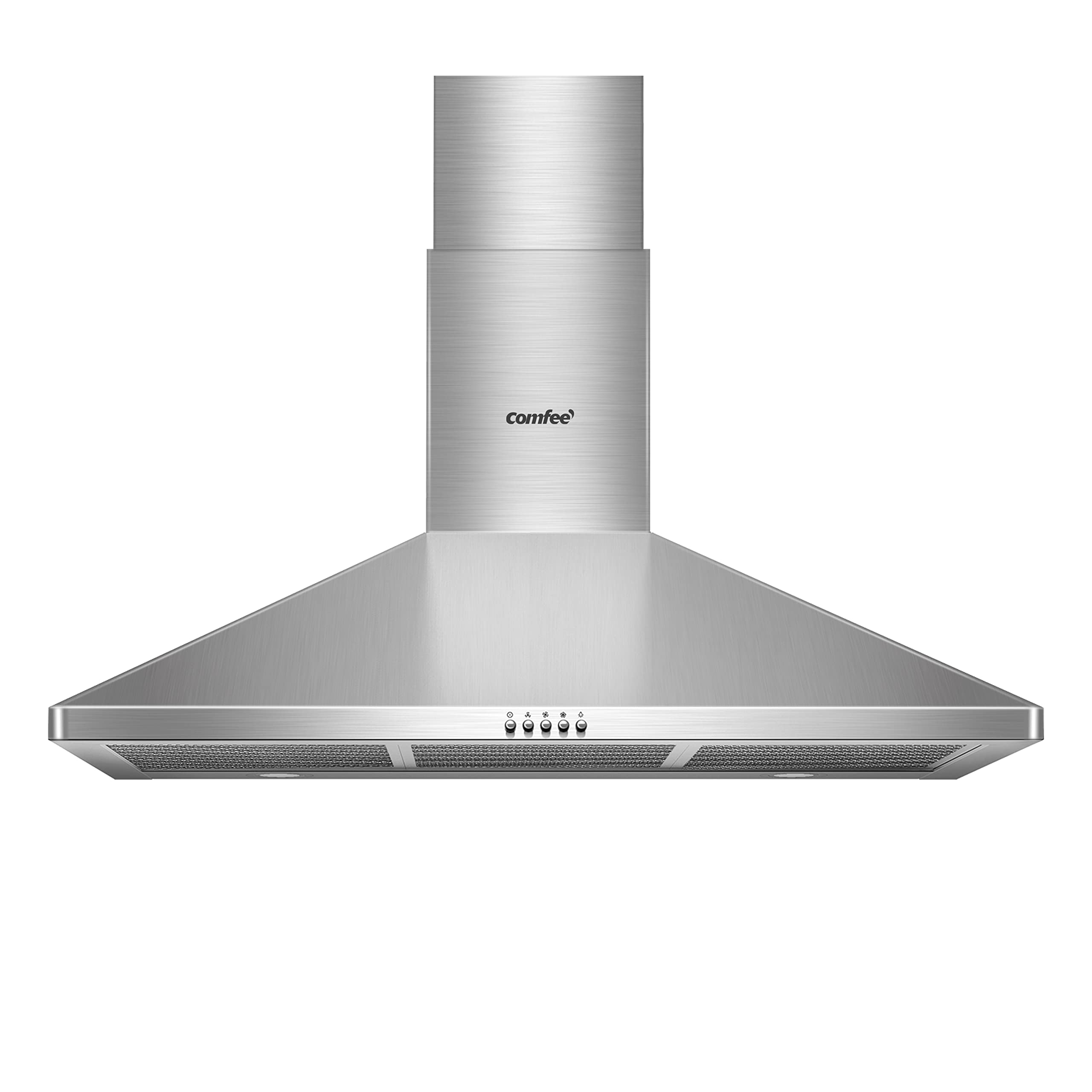 Photo 1 of ***USED READ NOTES***Comfee CVP36W4AST 36 Inch Ductless/Ducted Convertible Pyramid 350 CFM Wall Mount Vent Stainless Steel Hood