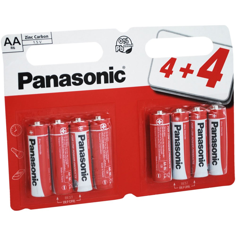 Zinc Carbon AA Batteries - 8 Pack