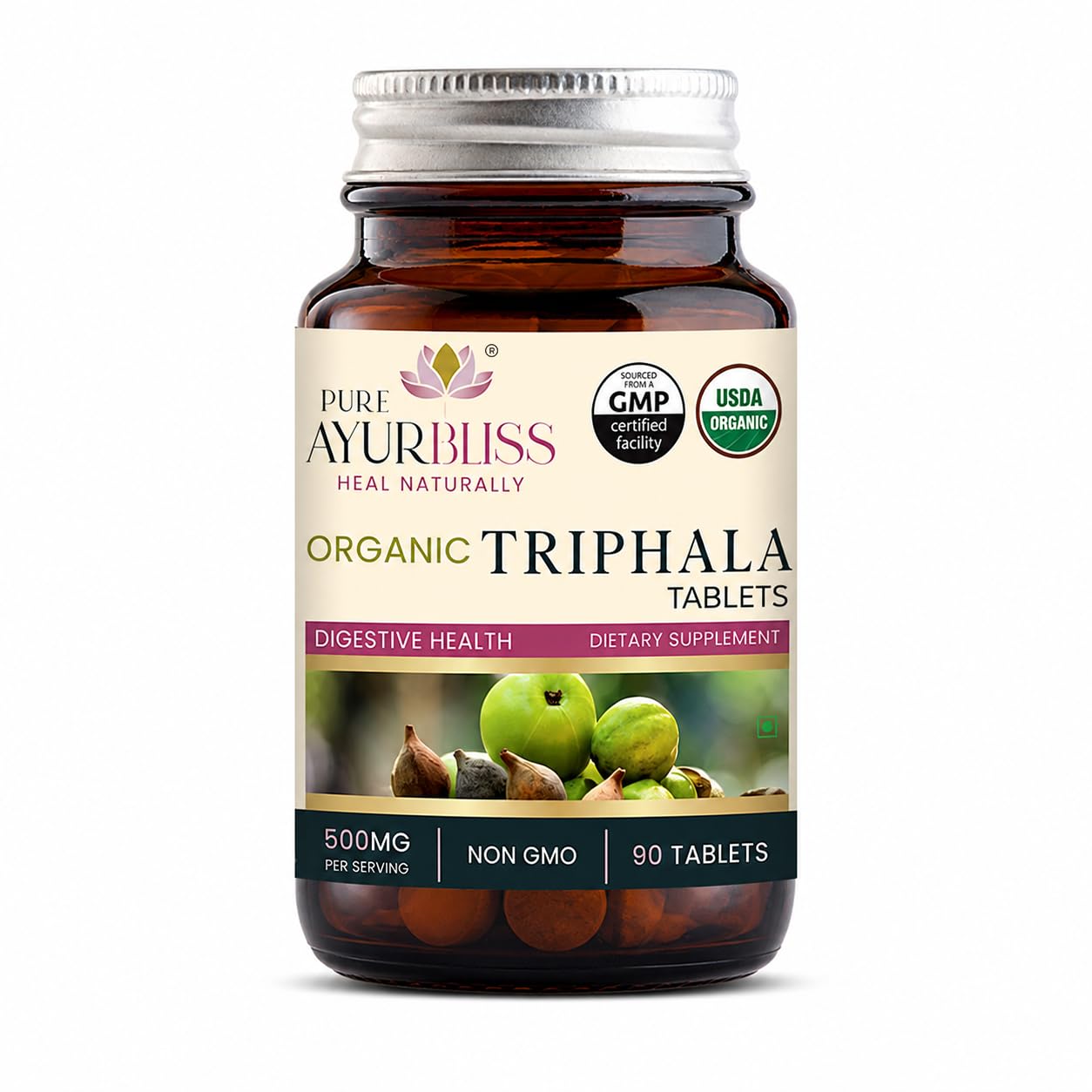 Triphala Tablets, 500mg, 90 Count