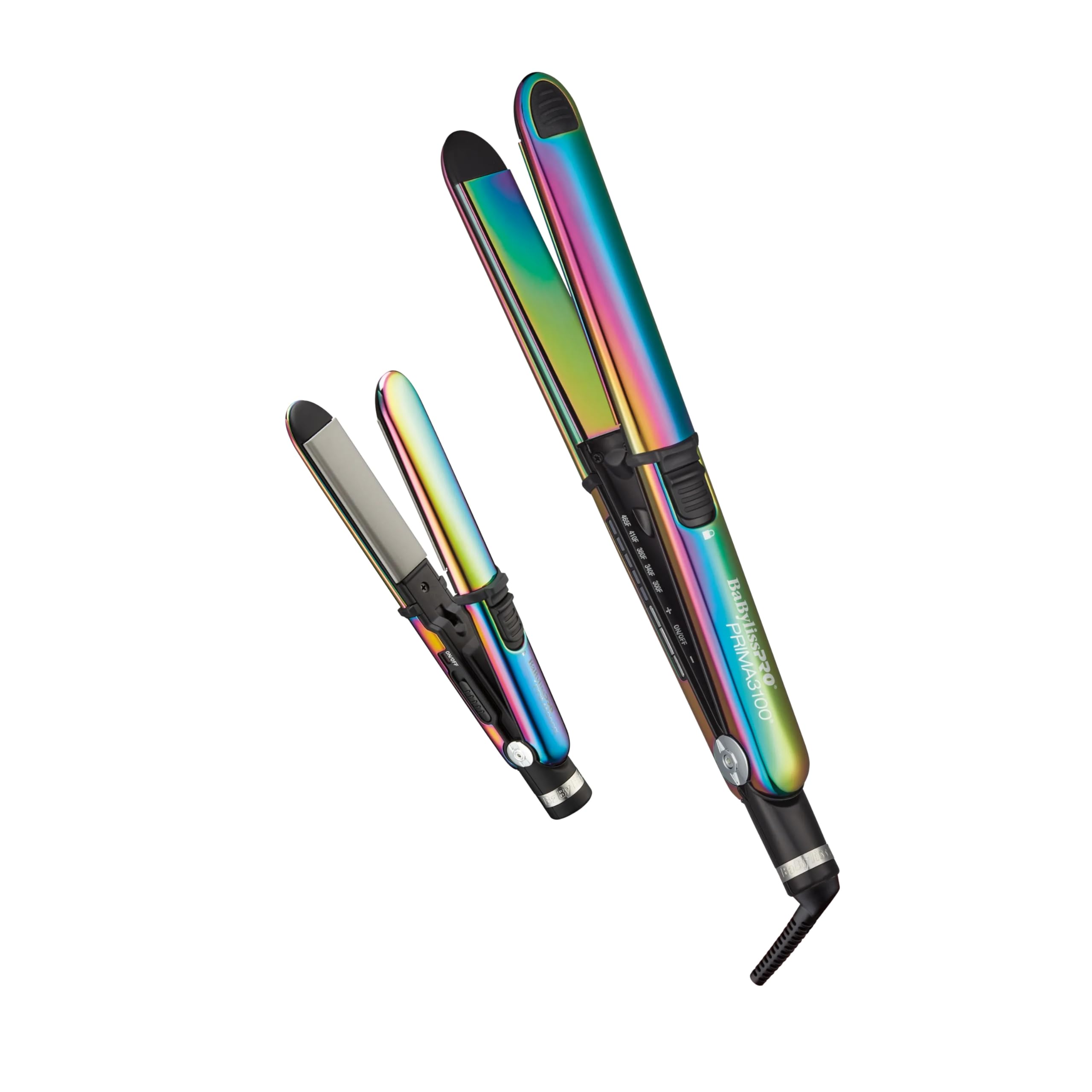 Photo 1 of BaBylissPRO Nano Titanium Limited Edition 3/4" & 1" Prima Stainless Steel Styling Iron Prepack