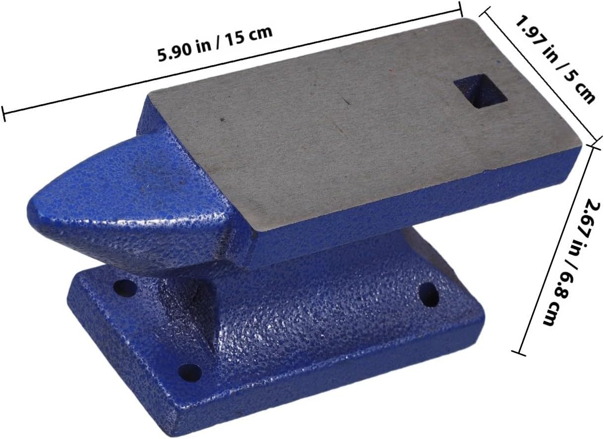 HAPINARY Heavy-Duty Iron Anvil Pad for DIY Hand-Knock Tool Blue