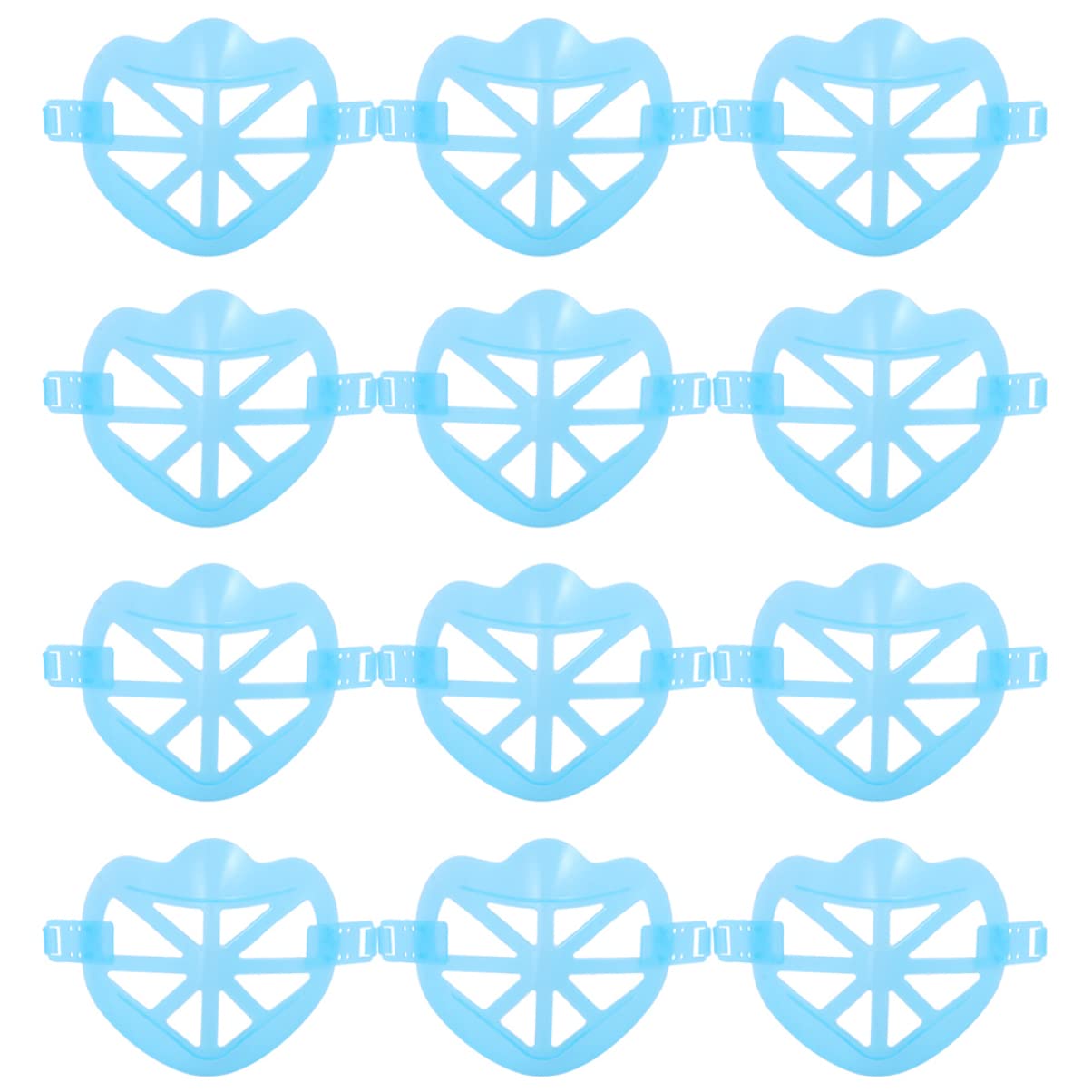 Healifty 12Pcs bracket Face Inner Support Breathable Face Inner face cover breathing frame facemaks plastic face cover insert Face Support Frame Mask Inner Stand 3d lipstick nose pads