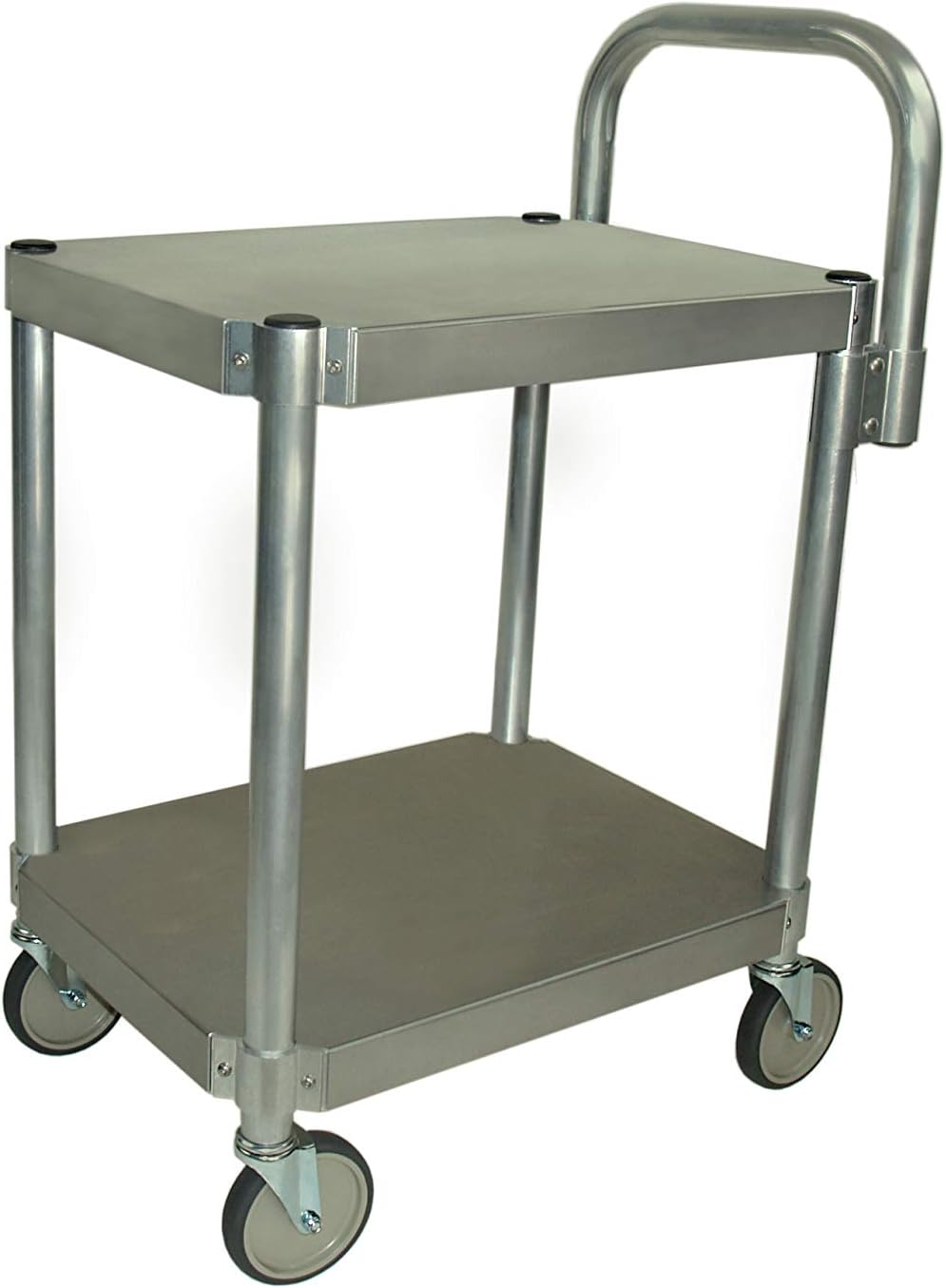PVIFSNUC2430 Utility Cart with 2 Adjustable Solid Shelves and Handle, 400 lbs Shelf Capacity, 30" Length x 24 Width x 36" Height