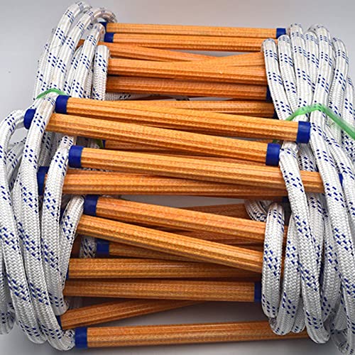 Image of Emergency Fire Escape Ladder Soft Rope Lightweight W /Hooks for Aerial Work|Sporting Goods|Outdoor Sports|Climbing & Caving|Ropes, Cords & Slings