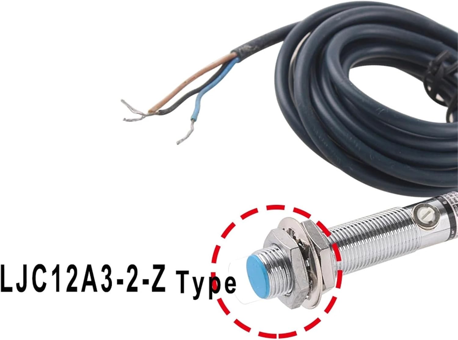 12mm Inductive Measuring Capacitive Proximity Sensor LJC12A3-2-Z/BX LJC12A3-5-Z/AX PNP NPN DC6-36V Adjustable Distance 2mm/5mm(LJC12A3-2-Z,Distance 5MM_by(DC 3WIRE PNP NO))