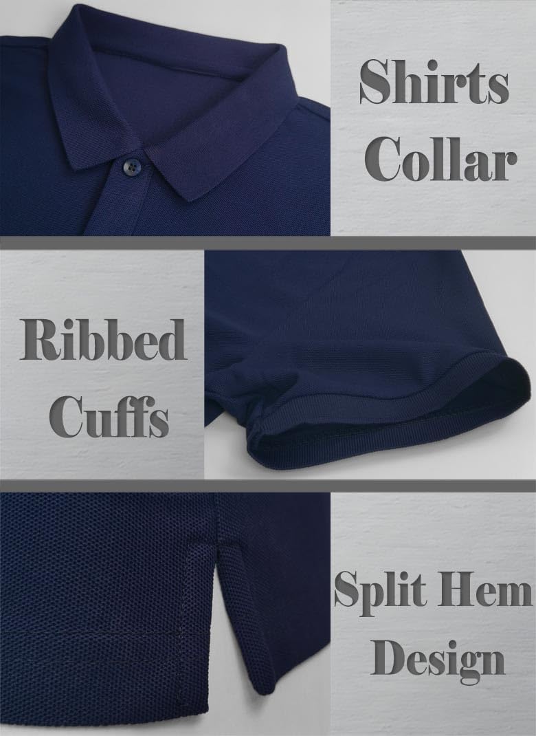 Polo Shirts for Men, Summer Sports Short Sleeve Moisture Wicking Dry Fit Activewear Golf Shirts for Men, Sizes S-3XL - Image 6