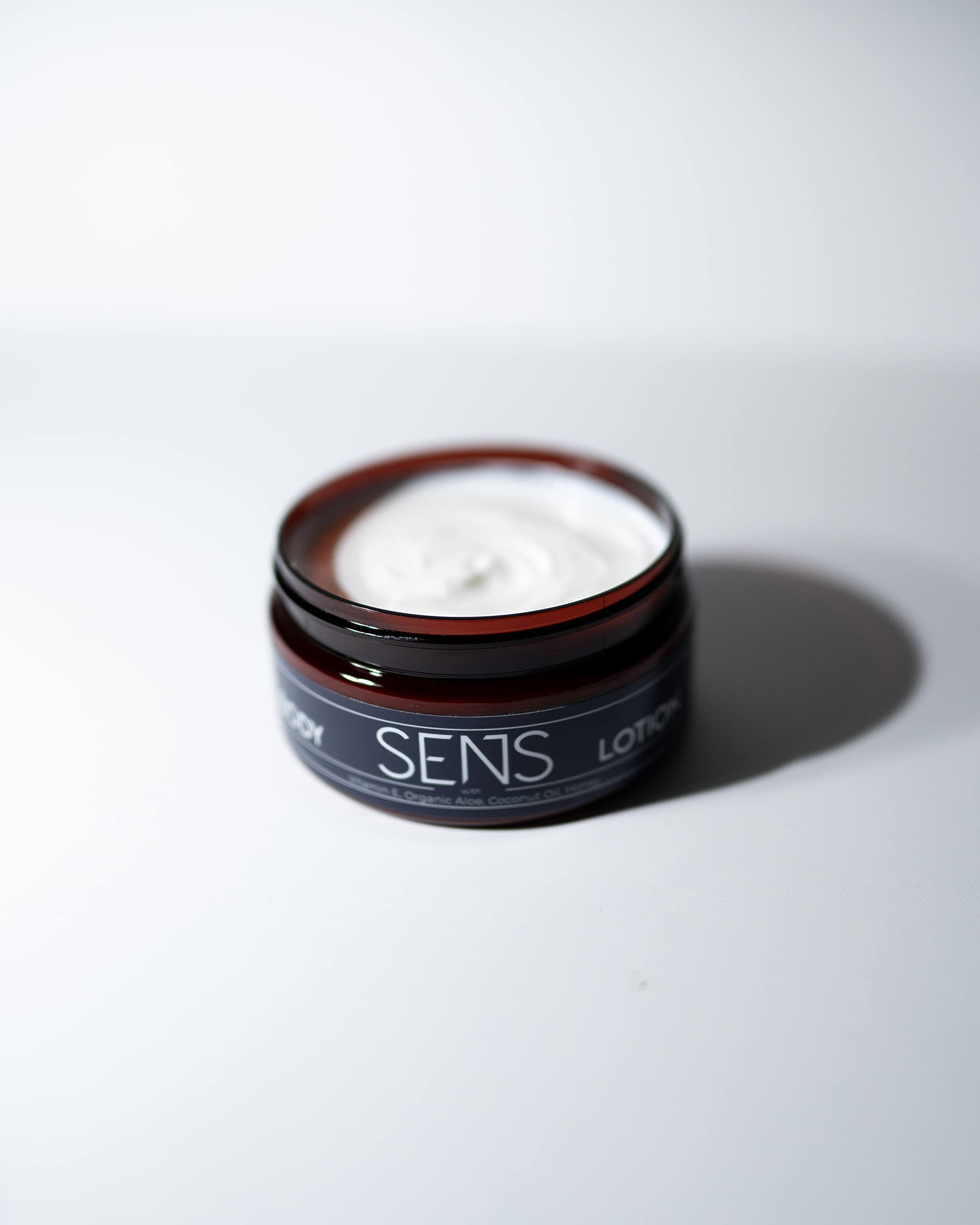 SENSMens Body Lotion - Mens Lotion For Dry Skin - Organic Body Lotion - Natural Body Lotion Ingredients - Organic Aloe, Coconut Oil, Almond Oil - Moisturize and Hydrating Skin Body Cream - 8 Ounce