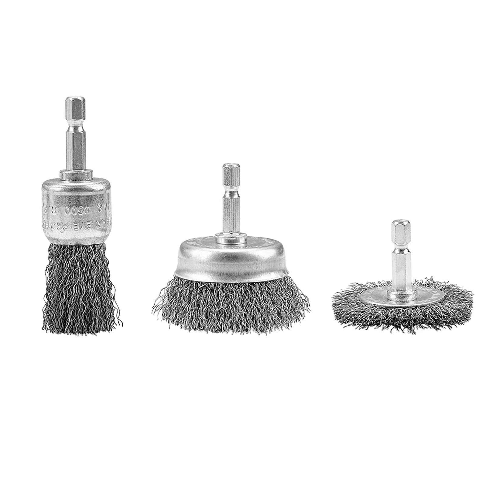 RGYBAO Hexagonal Shank Steel Drill Wire Wheel Brush Set For Clamping 1/4in Electric Drill Efficient Rusts Removal Treatments