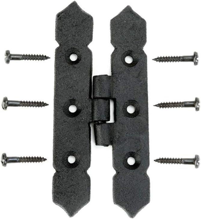 Renovator's Supply Cabinet H Hinge Black Iron Spear Tip 4 H Screws Included