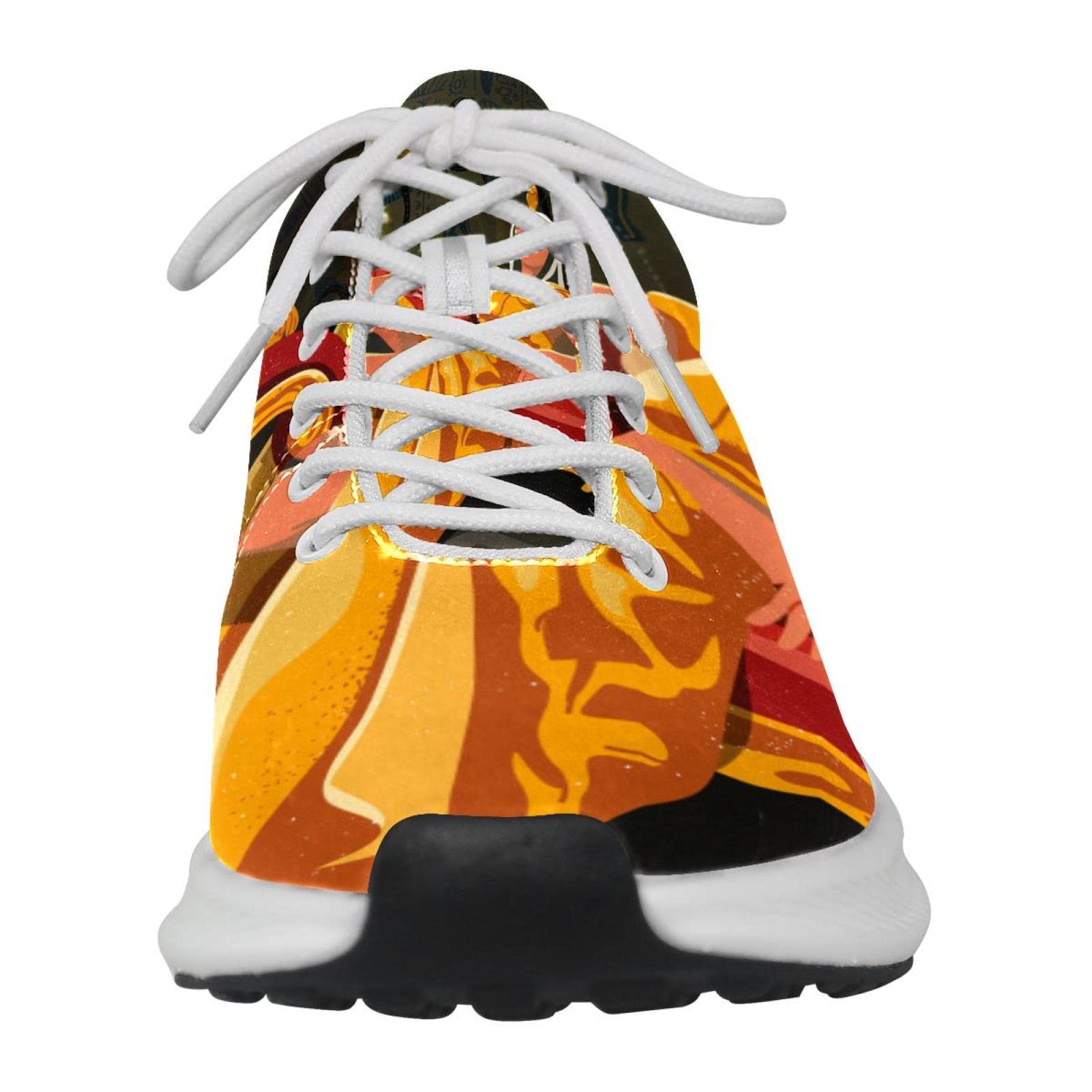 Sneakers personalizzate Scarpe da passeggio leggere in esecuzione Scarpe da ginnastica casual atletiche Cleopatra seduta sul trono, multicolore, 11 US