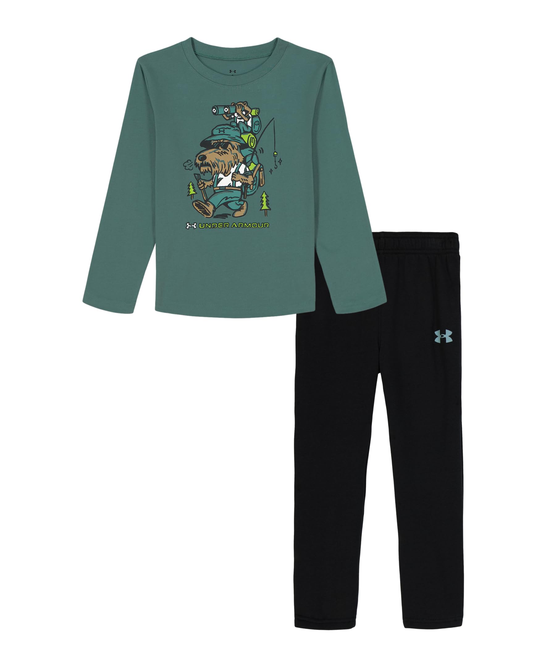 Under Armour Boys' 2-Piece Long Sleeve T-Shirt and Fleece Pants Set, Outdoor Collection