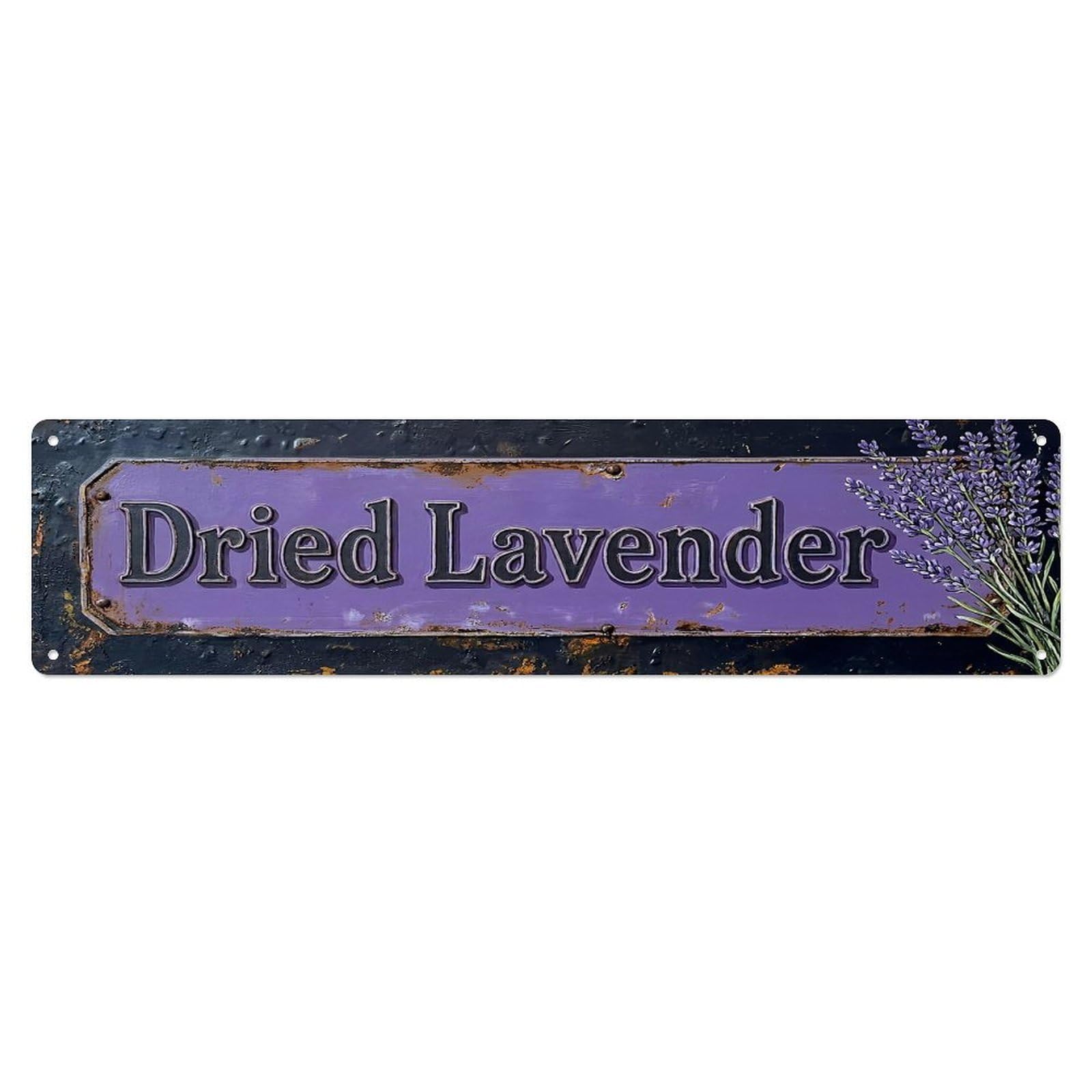 Vintage Dried Lavender Aromatic Farmhouse Metal Tin Sign