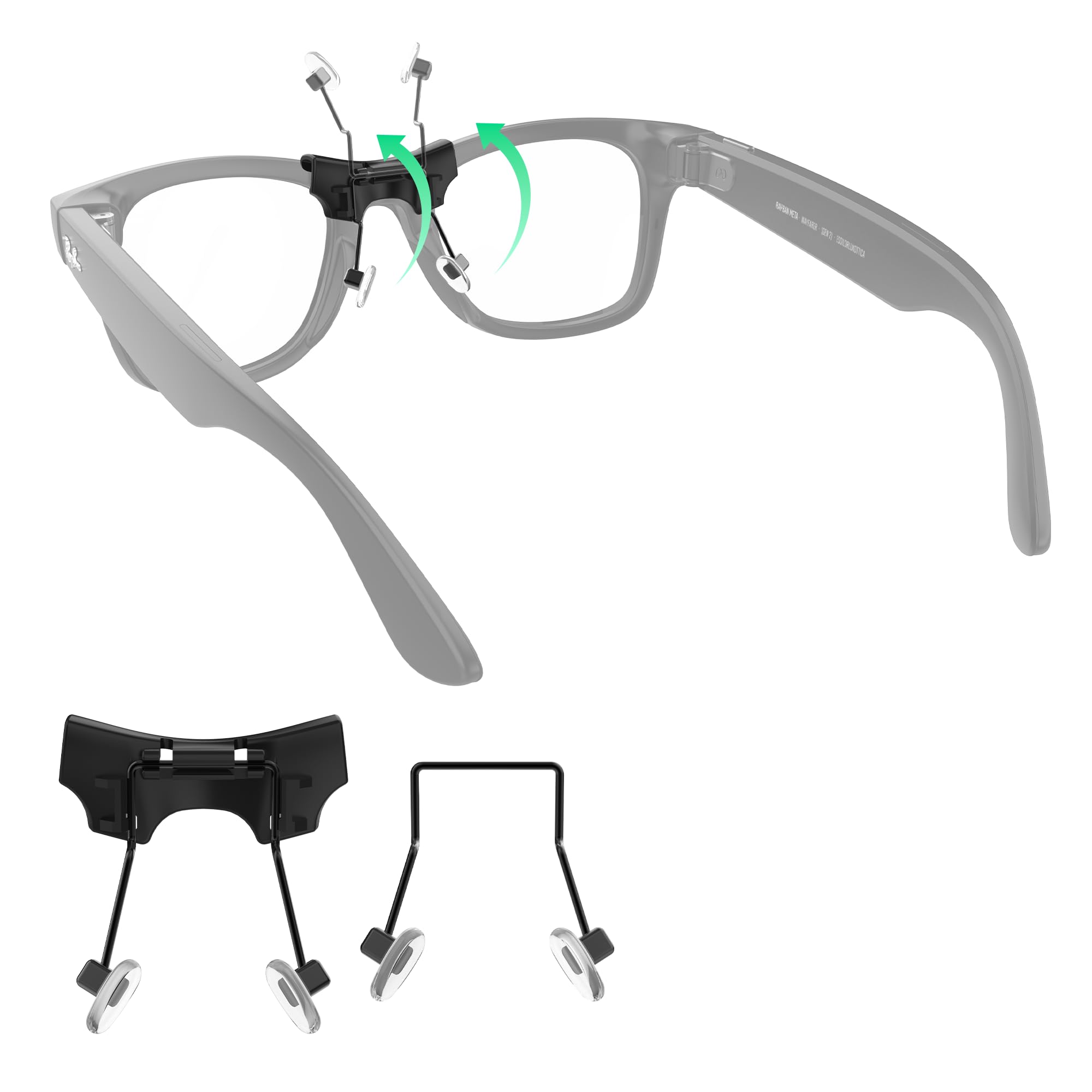Plaquettes de nez Ray-Ban Meta anti-glisse et confortables pour lunettes connectées regular 50-22
