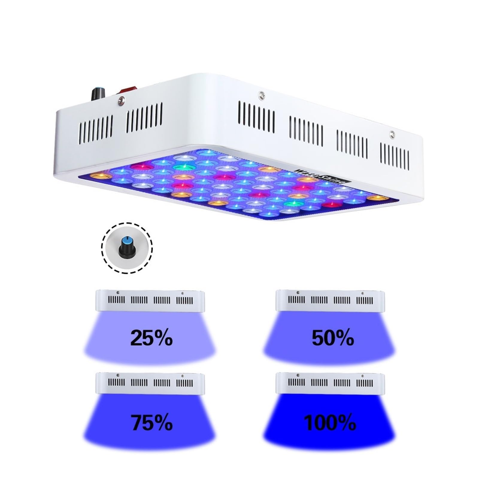Światło do akwarium, Światła do akwarium 180W 140W lampa do uprawy ze ściemniaczem do słonowodnej rafy morskiej oświetlenie do akwarium dekoracja Led ściemnialna lampa koralowa(2)