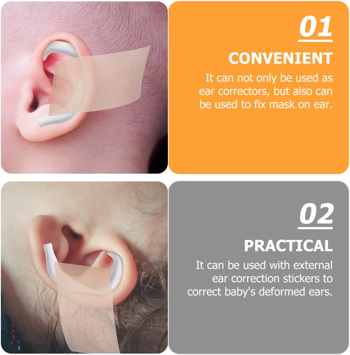 5 Pairs Silicone Ear Corrector for Adults Protruding Ear Corrector