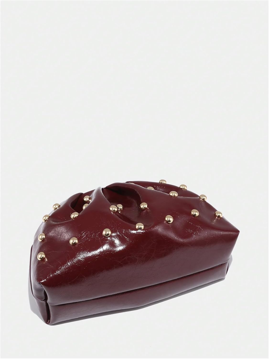 QWINEE Women's Elegant Studded Clutch Bag Magnet Ruched Bags Retro Vintage Evening Handbag - Image 3