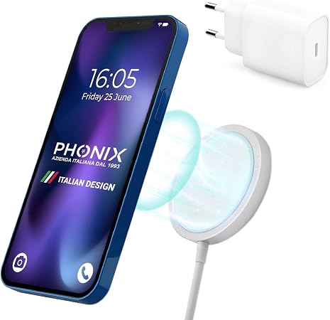 Caricatore Magnetico compatibile con Ricarica MagSafe per Iphone 12,Pro,Max  GARANZIA ITA|Caricatore Wireless 15W con Alimentatore USB-C 18W per Apple  Samsung Huawei | Basetta Ricarica Wireless Charger : Amazon.it: Elettronica