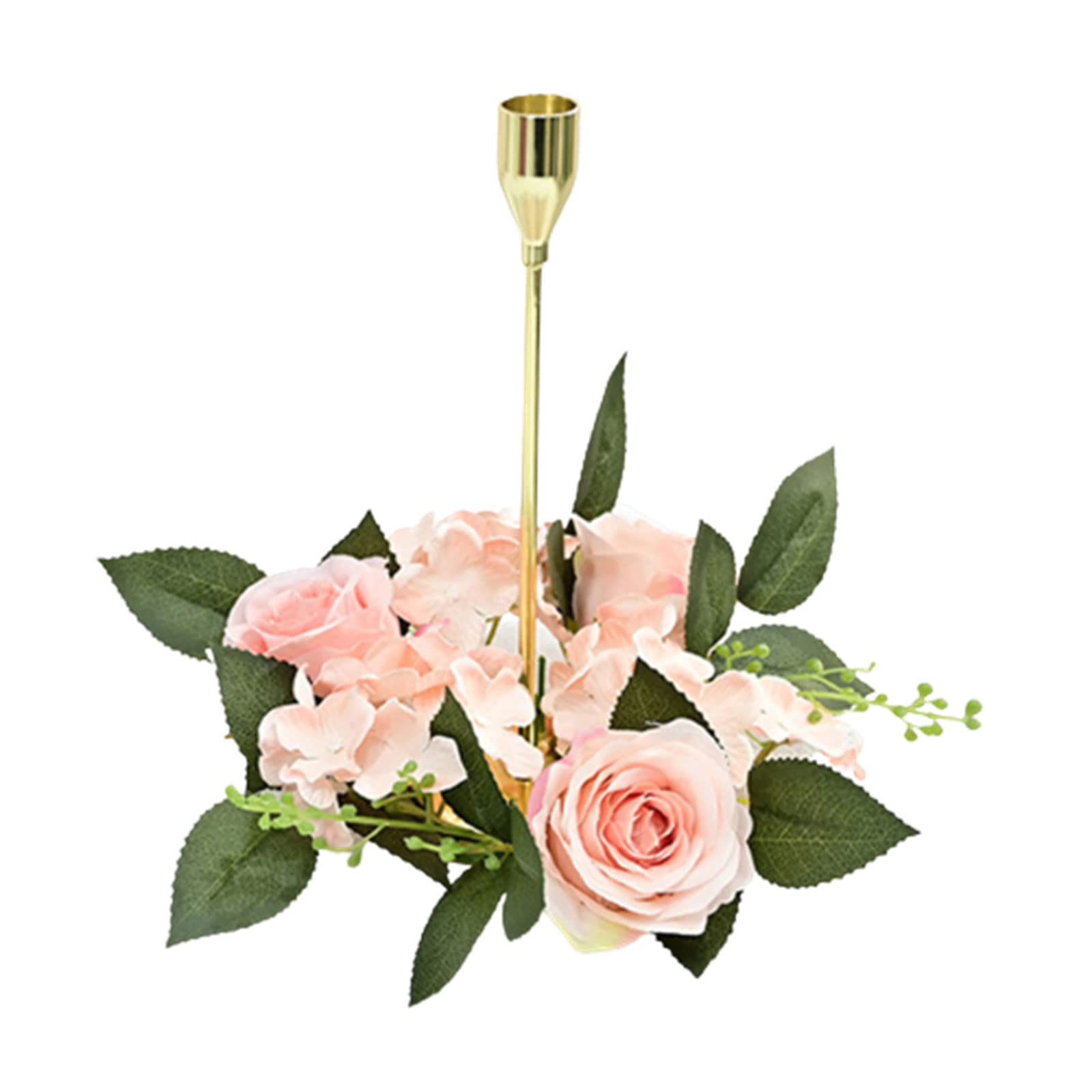 Tsophreniq Artificial Rose Flower Rings Wedding Wreath Holder for Christmas Birthday Party Holiday Home Decorations Floral Rings Wreaths