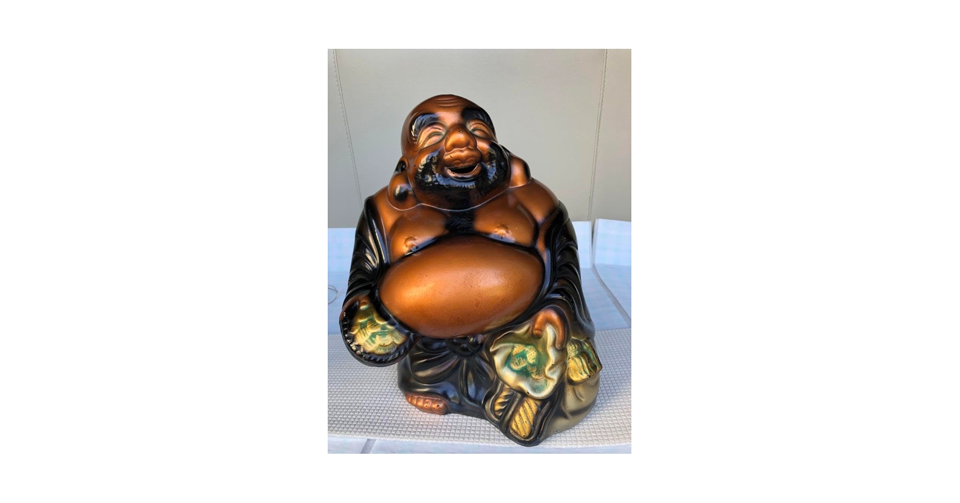 Amazon.co.jp: 七福神 布袋様 お腹の大きな笑い顔 置物 縁起物