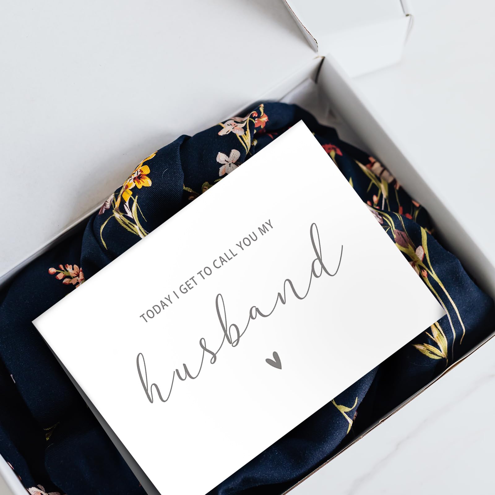 Hochzeitskarte Für Den Bräutigam – „To My Husband On Our Wedding Day“ Mit Persönlicher Nachricht