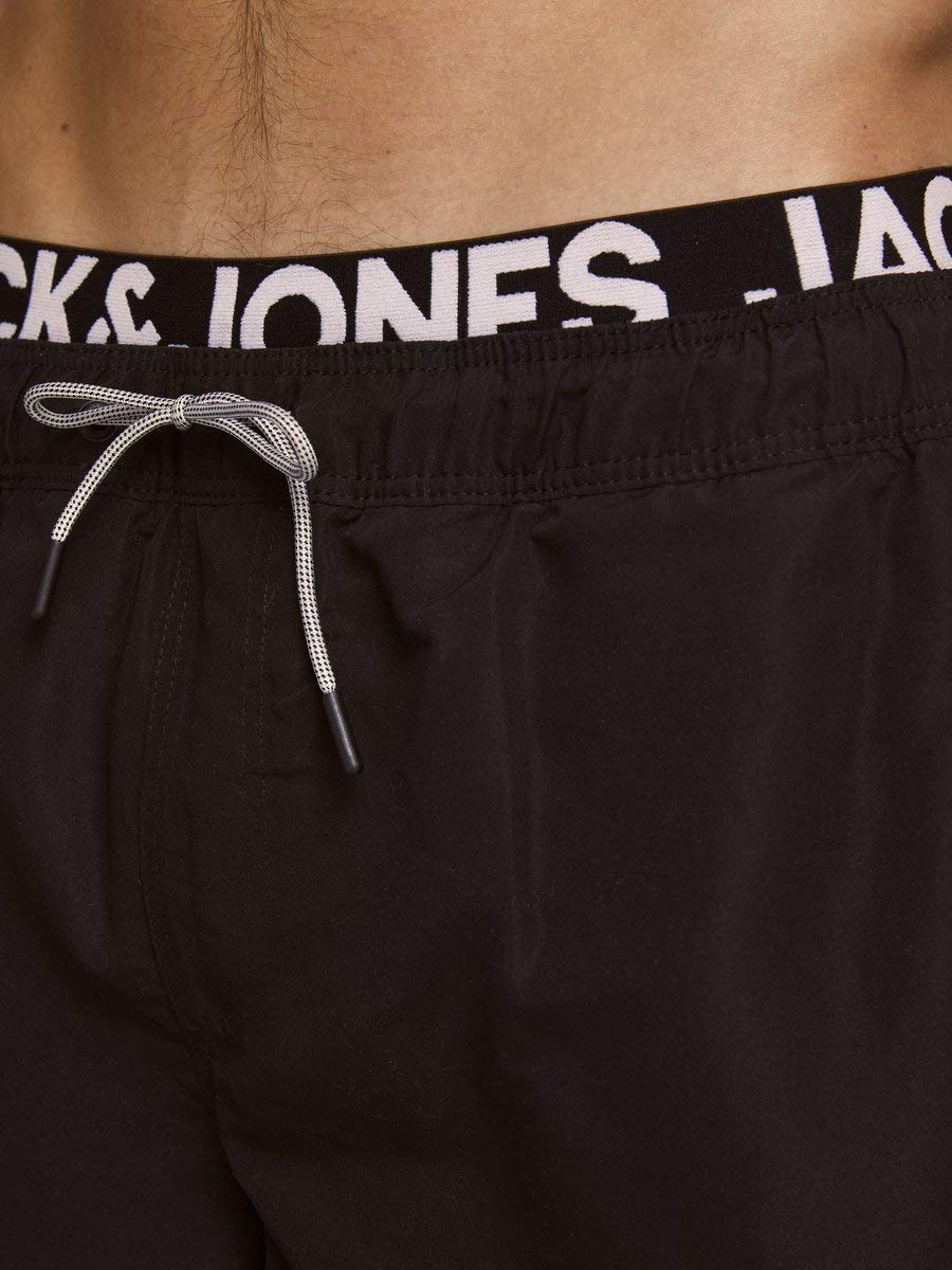 JACK & JONES Herren Badehose Badeshort SPLICELOGO S M L XL XXL Schwarz Rot Orang