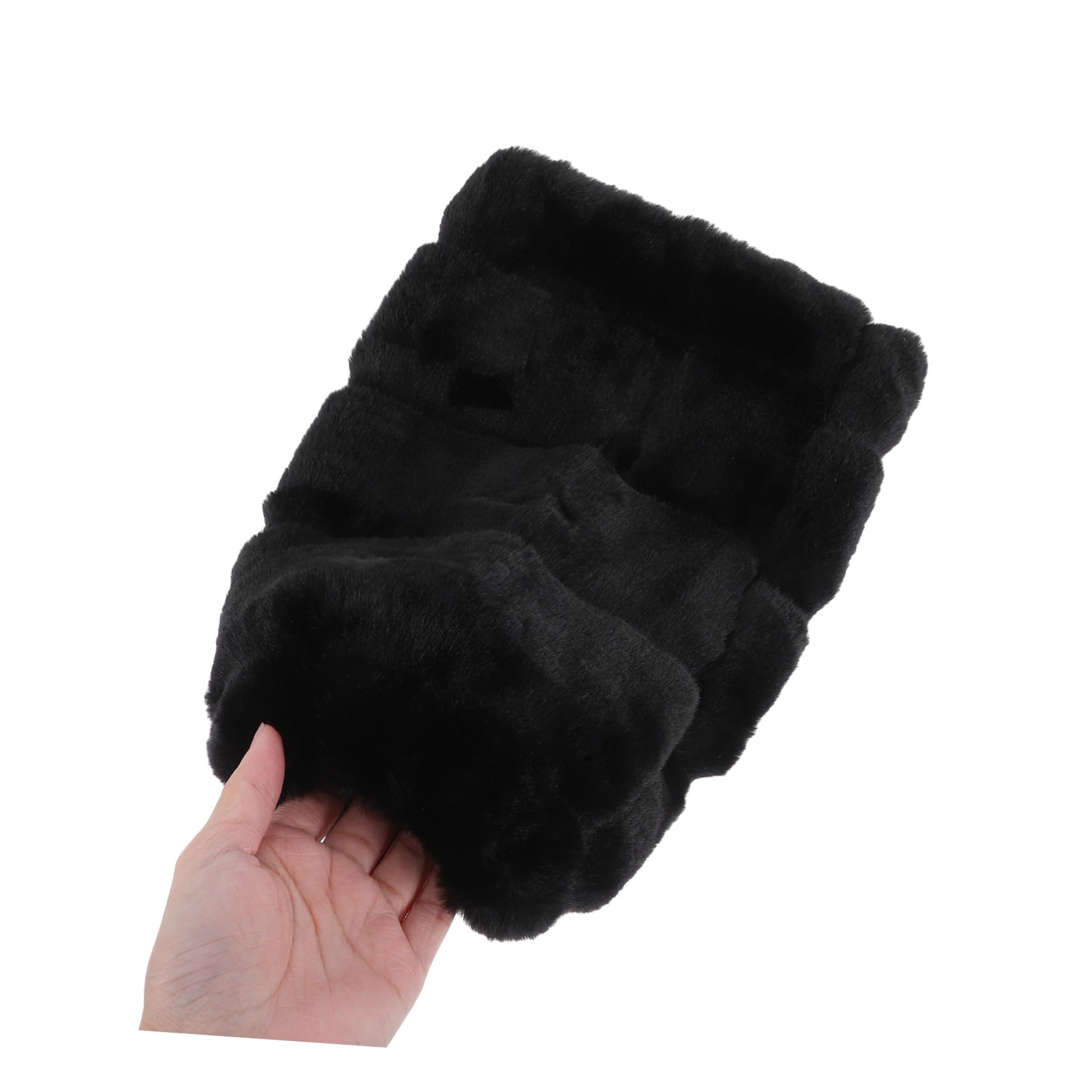 Calentadores De Peluche Para Mujer Puños Para Botas Largos Piel Sintética Negra Invierno 30 Cm Cálidos Cubrebotas De Moda