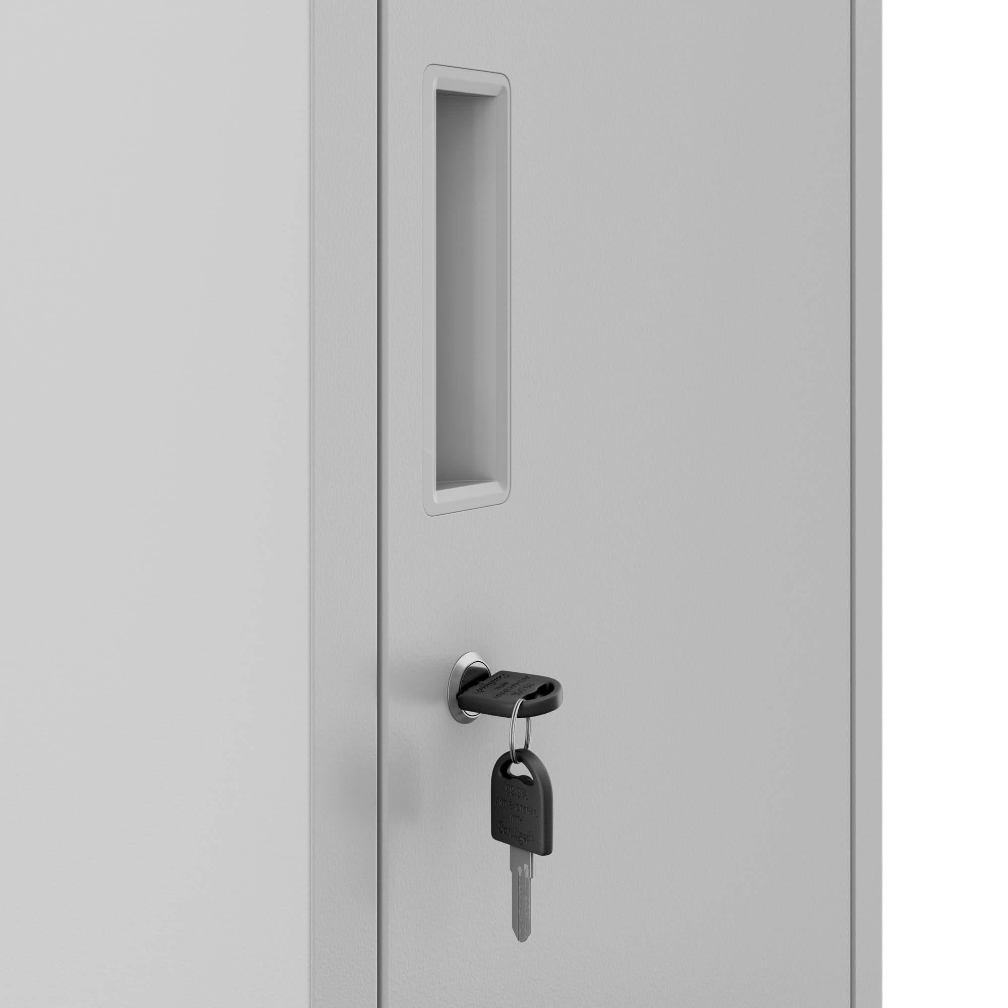 Jan Nowak Spind Schließfachschrank Metall, 2 Fächer, 32 x 185 x 45 cm | Sozialschrank mit Kleiderstange, Lüftung, Etikettenhaltern, 4 Schlüsseln, Stahl 0,6 mm, Wandmontage, robust für Umkleideraum