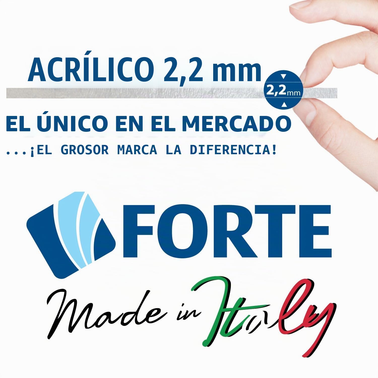 Forte Mampara de Ducha 80x80 CM de Acrílico Mod.Venere con Apertura Central