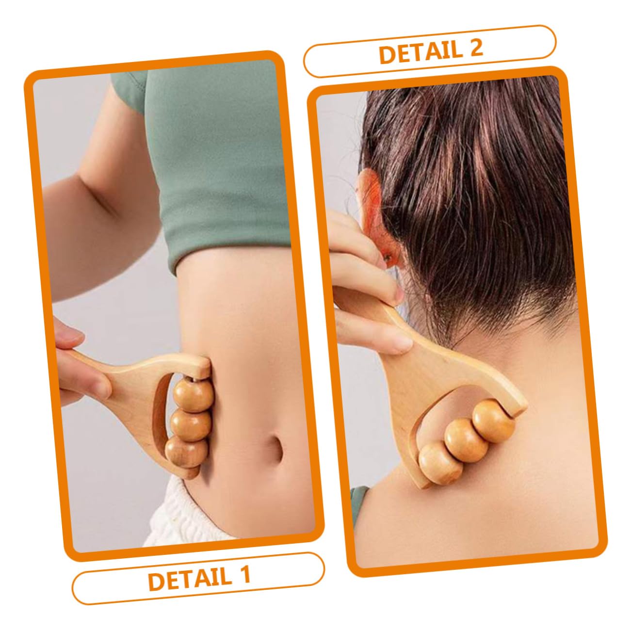 3 Set Set Massaggiatore Adulti Massaggiante Corpo Muscolo A Mano Massaggiatore A Mano Rulli Portatile Massaggio A Manuale Kit Di Legno 3 Pezzi * 3