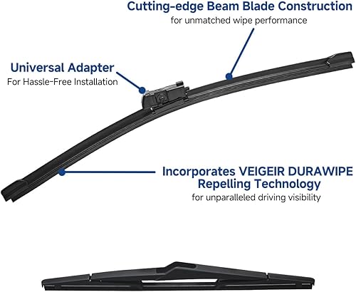 Vista 54 de Paquete de 3 limpiaparabrisas compatibles con Toyota RAV4 2019-2022, limpiaparabrisas delantero y trasero, juego de cuchillas de repuesto para mi