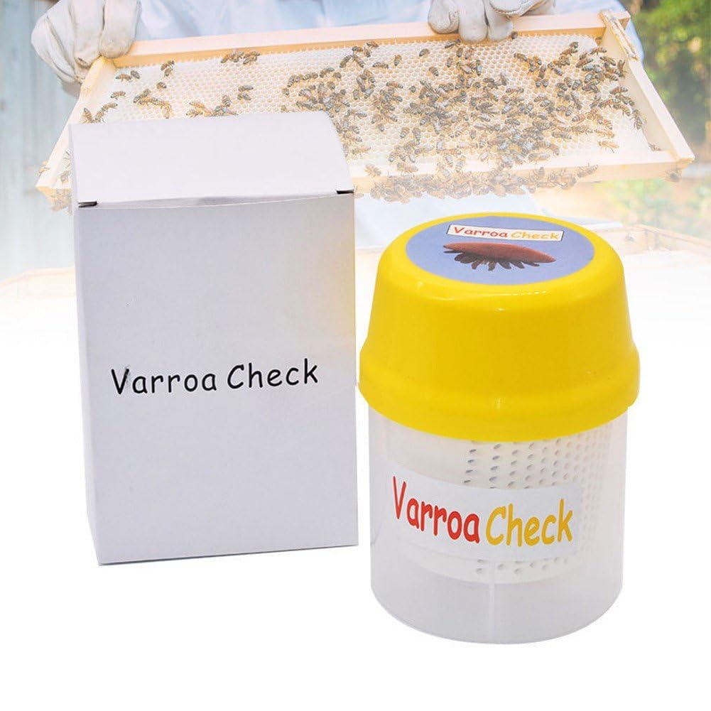Tarro Probador De Ácaros Varroa para Monitor De Ácaros Varroa, Herramientas De Apicultura, Botella De Prueba De Ácaros Varroa a Prueba De Fugas para Apicultores