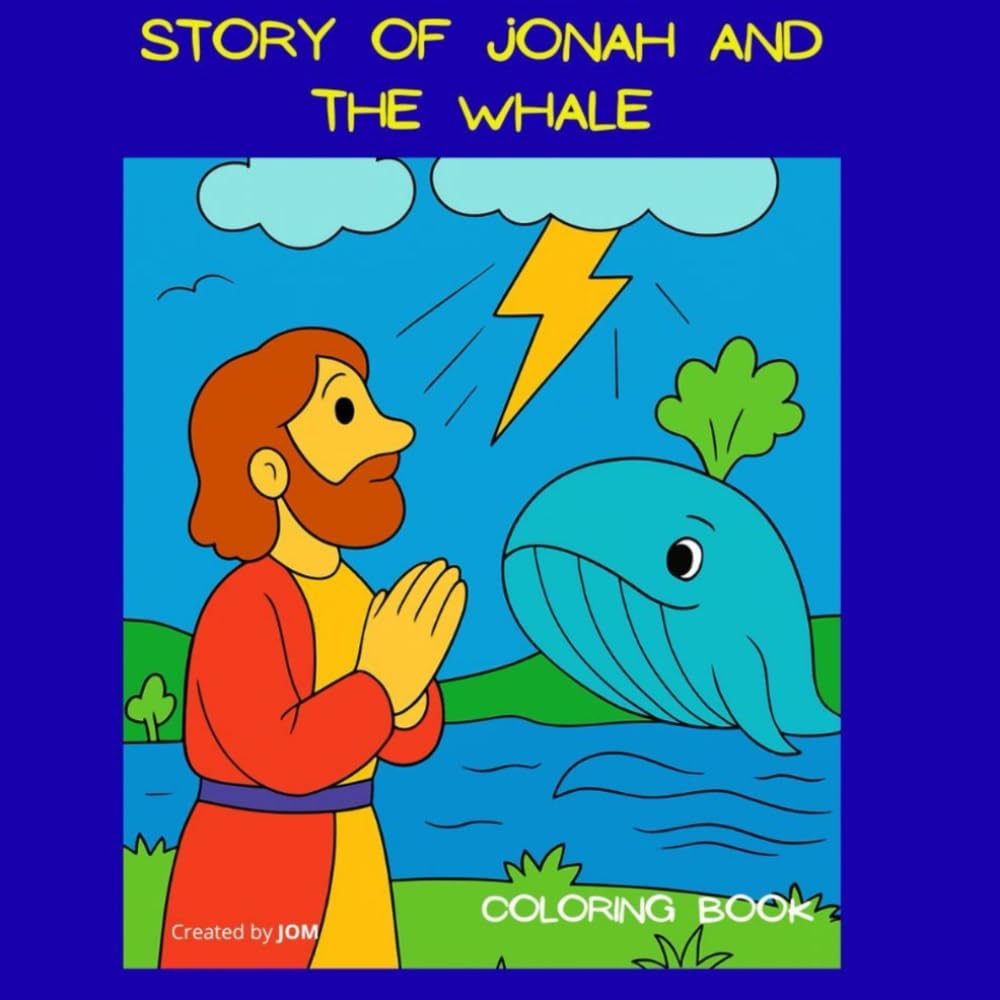 STORY OF JONAH AND THE WHALE - Coloring book (“BIBLE STORIES TO COLOR")