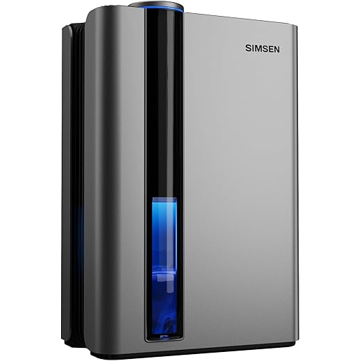 SIMSEN 95oz Dehumidifiers for Home, 720 sq ft Quiet Dehumidifier with Reusable Filter and Ionizer, Small Dehumidifier with Drain Hose, Dehumidifiers for Bedroom Bathroom Basements Closet RV