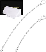 Vista 16 de Extensores de cadena dorada para collares, extensiones de pulsera de plata de ley, extensor de collar dorado para mujer, juego de 3 piezas, 1, 2, 3