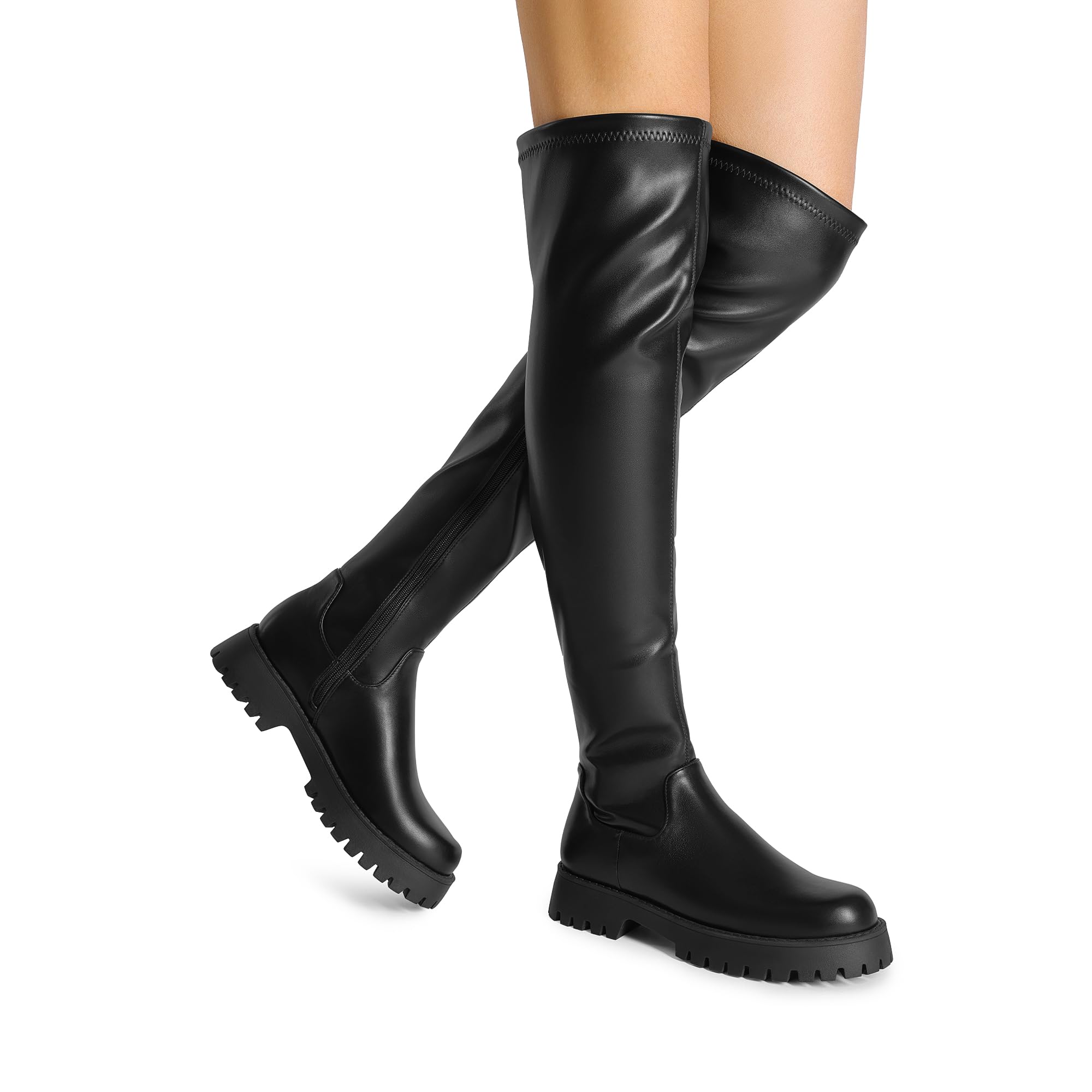DREAM PAIRS Bottes au-Dessus du Genou pour Femmes Élégantes Cuissardes Tendance et Classique SDOB2408W