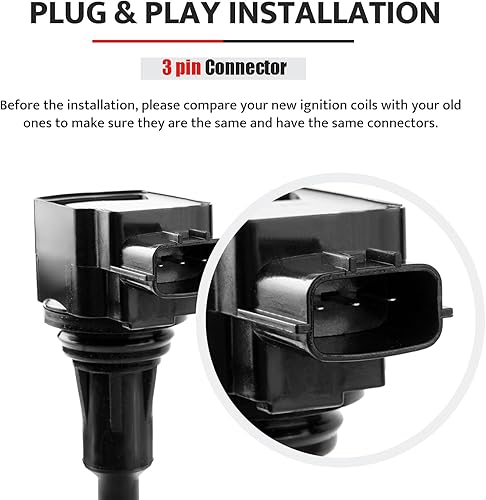 Miniatura 5 de Paquete de bobina de encendido de repuesto para L4 Nissan Altima Cube Rogue Sentra Versa, 2007 2008 2009 2010 2011 2012 2013 2014 2015 2016 2017