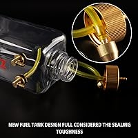 Vista 6 de Tanque de combustible de gas RC 23.7 fl oz, botella de combustible ZYHOBBY para modelo de avión RC en plástico transparente de EE. UU