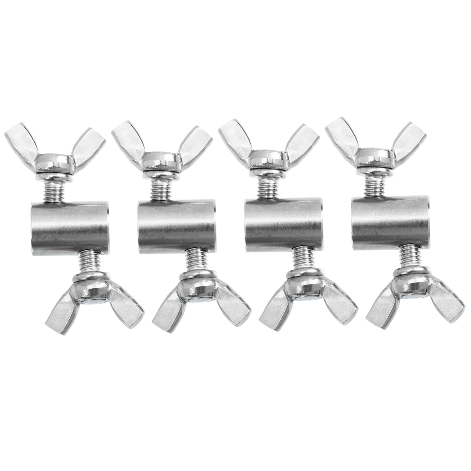 Unomor Stainless Steel Wire Rope Cable Clip Butterfly Clamp Set 4pcs for Lifting Securing